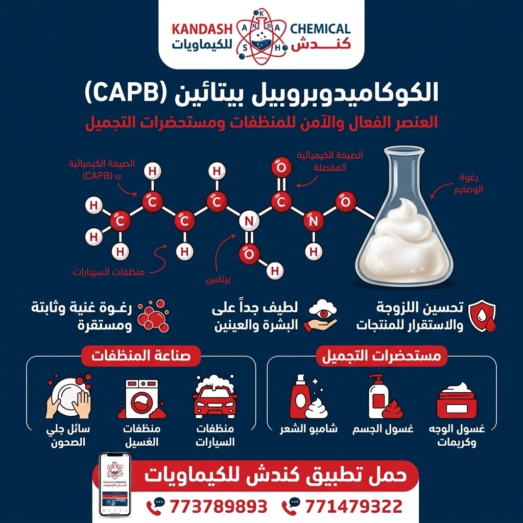 الكوكاميدوبروبيل بيتين (CAPB) واستخداماته في صناعة المنظفات ومستحضرات التجميل